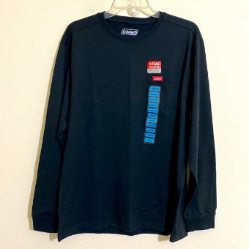 COLEMAN Stain Release Quick Dry Long Sleeve Crew Neck T-Shirt Men's Size L